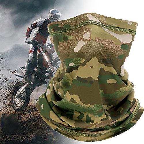 ODOMY Bandana para la cabeza Camuflaje Protección UV, Deporte Bandas para la cabeza del ventilador Bandana transpirable,Protector solar, Polvo Viento Prueba Polainas de cuello (B)