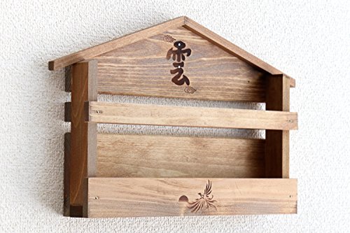 やまこう 家具調 手塗り 限定作成 ■ 壁掛け かんたん 神棚 ■ 飛天 鳳凰 × 天井の 雲 ■ 焼印入り ■ お札入れ お札立て ■石膏ボード壁に ■簡単取付け 置いても かんたん 設置 家具調モダン神棚 ■ サイズ 約(cm) 高さ21×幅35×奥行