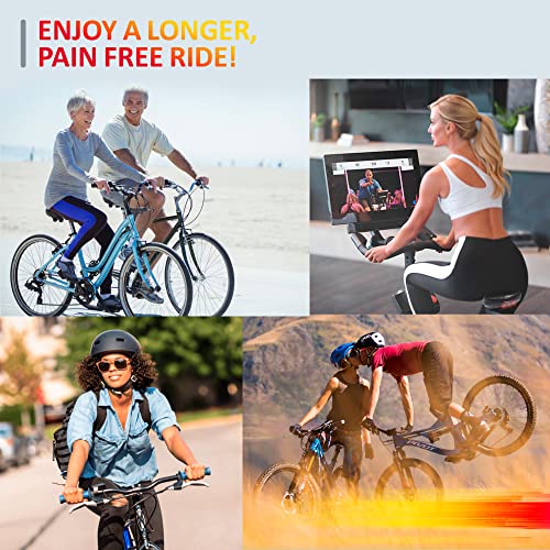 Giddy Up! Bike Seat - Comfortable Bike Saddle For Exercise And Road Bicycle With Led - Wide Padded Bicycle Saddle For Peloton - Replacement Comfort Bicycle Seat Cushion For Men And Women #TOP5