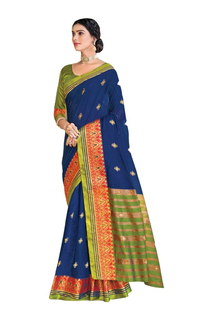 Readymade Blouse & Sarees for Women Indian Style Traditional Wear for All Ocation Sarees (with Stitched Blouse)