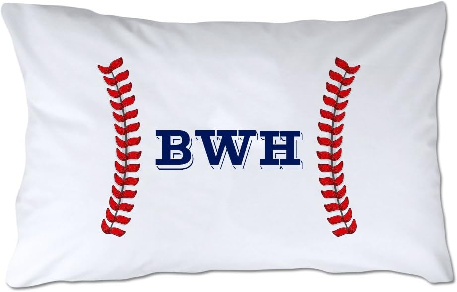Pattern Pop Personalized Toddler Size Baseball Seams Pillowcase with Pillow Included