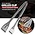 PTAPIPI Grill Accessories, Stainless Steel BBQ Tools 3 Pcs BBQ Tools Grilling Tools Set with Stainless Steel Spatula, Tongs, Fork