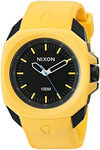 Nixon Men's 'Ruckus' Quartz Rubber and Polyurethane Casual Watch, Color:Yellow (Model: A349-887-00)