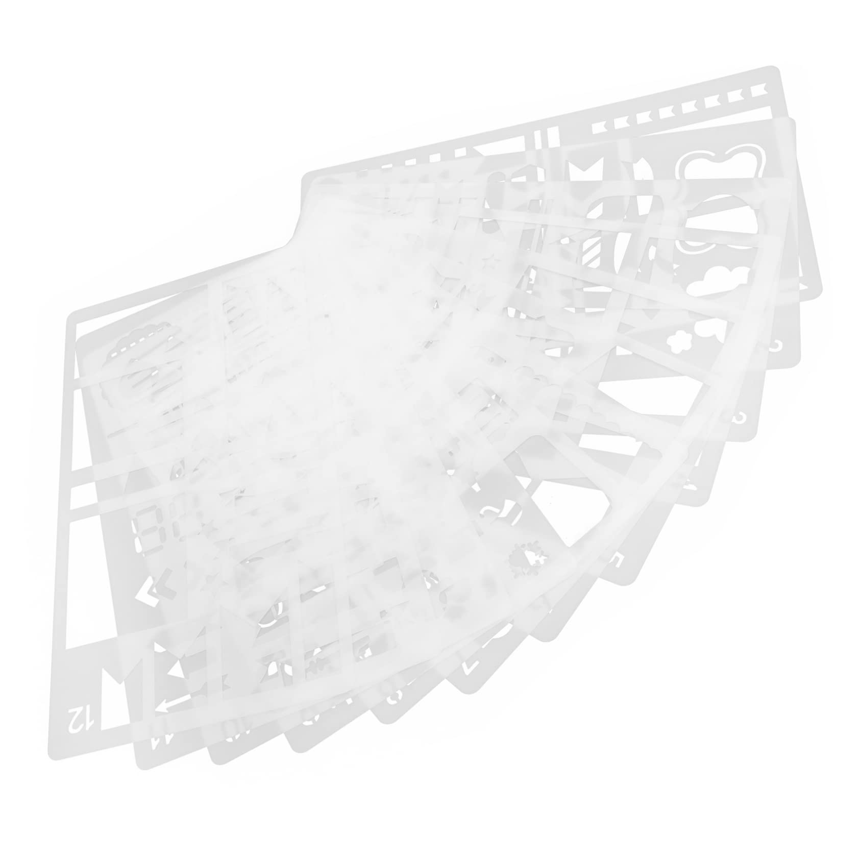 Artibetter 4 Set Modello di Pittura Stencil per Mestieri Numero di Grandi Dimensioni Stencil per Pittura per Artigianato Scrapbook Stencil L'animale Domestico 12 Pezzi * 4