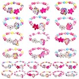 Bomtop 12 Stück Bunte Armband Kinder Schmuck, Armbänder Mädchen, Bunte Freundschaftsarmband, Party Schmuck Mädchen Mitgebsel Kinder Einhorn Geburtstag Gastgeschenke