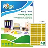 TICO 947890 pudełko 100 błyszczących etykiet papierowych, żółta