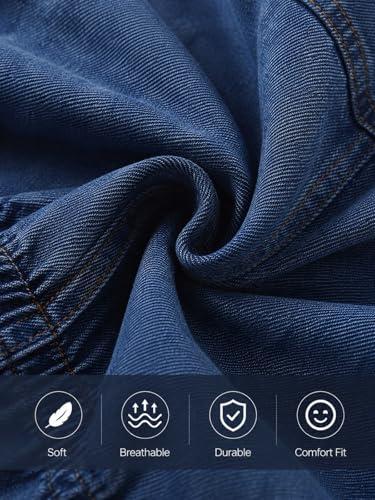 Image of WELAKEN Girls Denim Jackets - Trendy Button-Up Outerwear for Kids