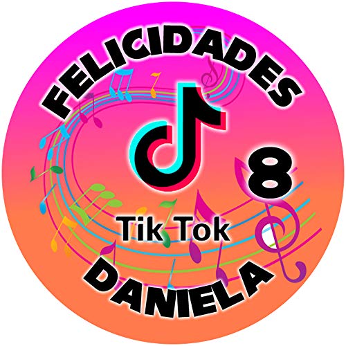 OBLEA de TIK TOK Personalizada con Nombre y Edad para Pastel o...