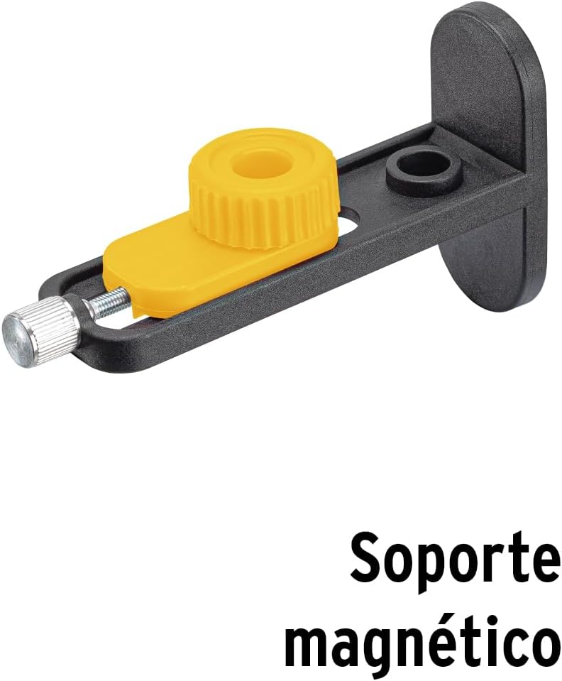 سمت view of Pretul NL-12P Laser Level, highlighting the magnetic base attachment.