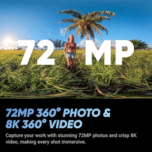 Image of Insta360 X5 Virtual Tour Bundle - Waterproof 8K 360 Action Camera, Leading Low Light, Invisible Selfie Stick Effect, Rugged and Replaceable Lens, 3-Hour Battery, Built-in Wind Guard, Stabilization