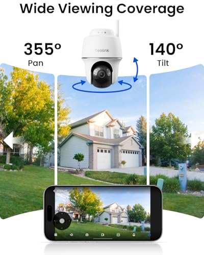 REOLINK 5MP Solar Security Cameras Wireless Outdoor, 360° Pan Tilt Auto-Tracking, Smart AI Detection, Up to 1TB Local Storage, 2.4/5GHz Dual-Band WiFi, Home Hub Mini with 2X Argus PT + Solar Panel thumbnail 3