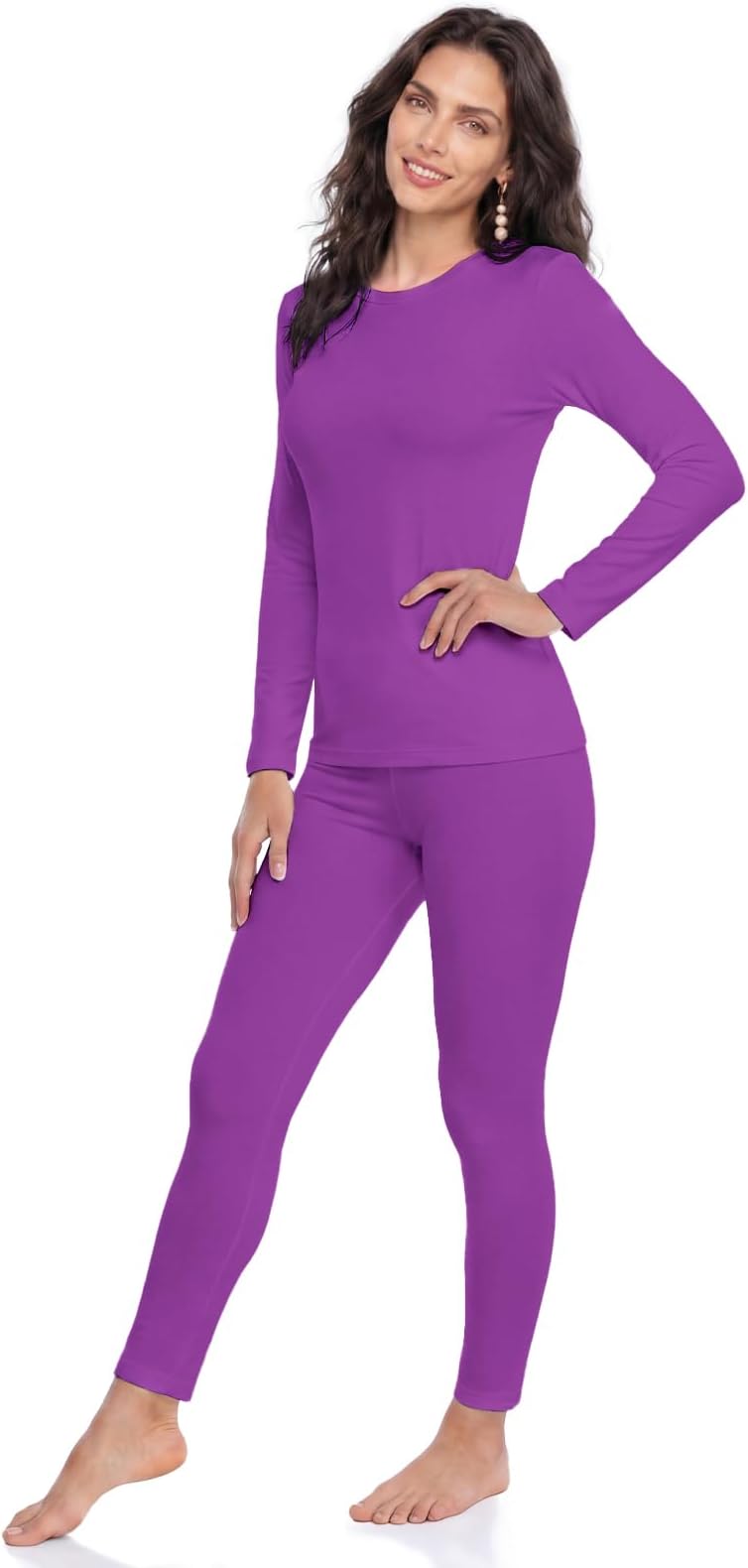 Thermal Underwear for Women Long Johns with Fleece Lined Base Layer Women Cold Weather Top Bottom