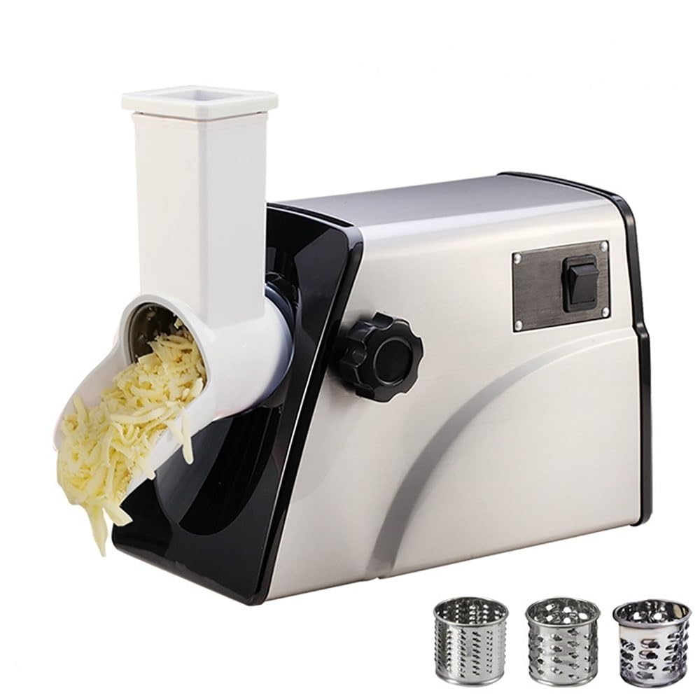 XCSCUK 220v Electric Cheese Grater, Professional Rotary Shredder, for Quick Vegetable Slicing and Salad Preparation (B)