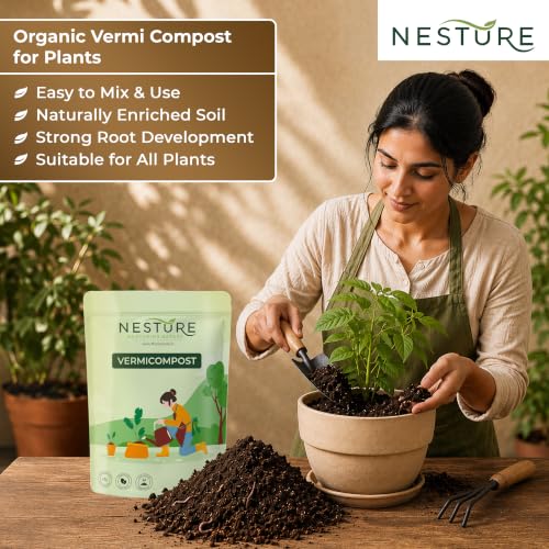 Image of Vermicompost Fertilizer 4.5kg | Natural Vermi Compost Fertilizer for Home Garden, Indoor & Balcony Plants, Plant Booster for Fast Growth