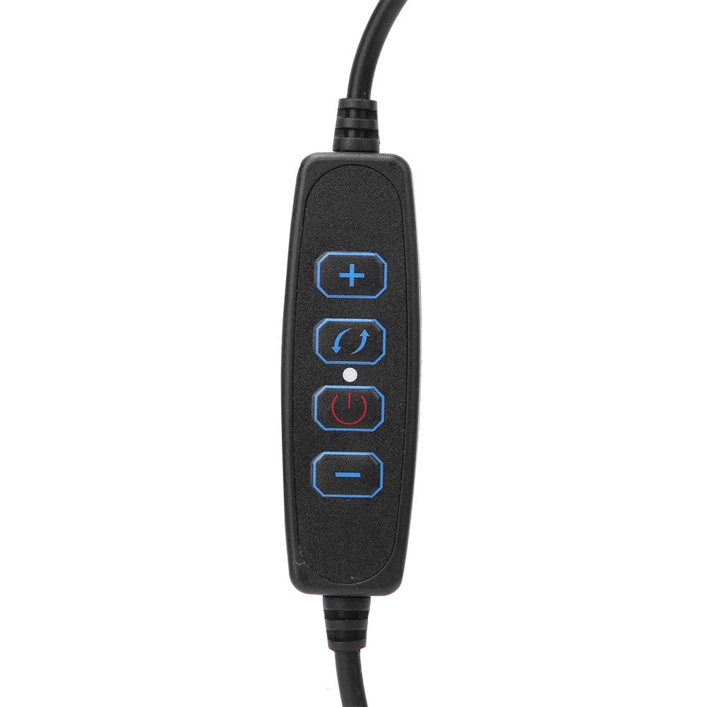 Anello luminoso LED dimmerabile da 20 cm per selfie, luce fotografica alimentata tramite USB con treppiede porta telefono, luminosità e temperatura colore regolabili per streaming