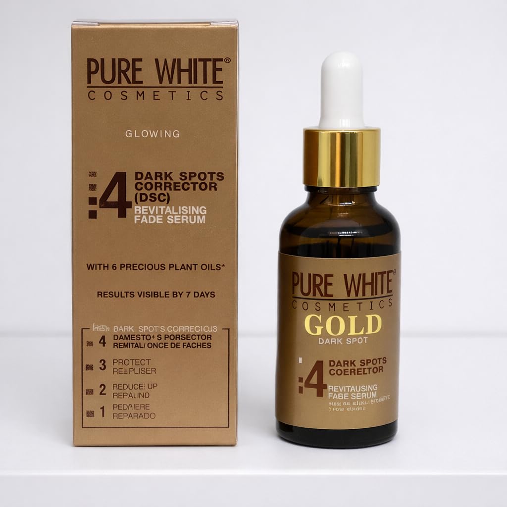 Gold Dark Spot Corrector Serum – Revitalizing Fade Serum with 6 Precious Plant Oils, 30 ml (1 fl oz)