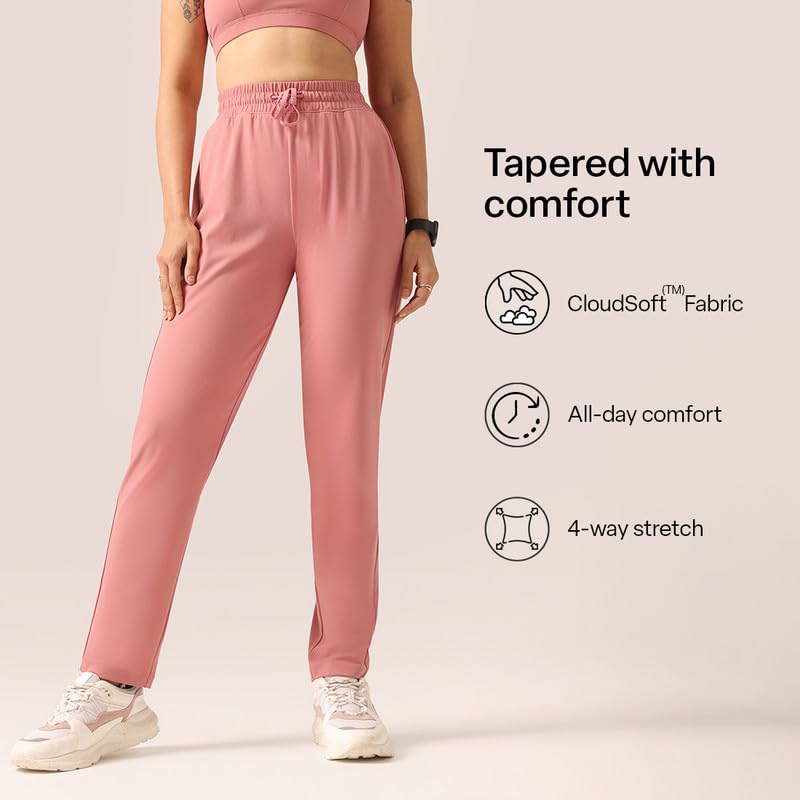 Image of BlissClub Women Mid Rise Tapered Casual Pants