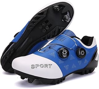 AASITZ Mens Mountain Biking Shoes Professional Outdoor Sports Road Bike Shoes Cycling shoe Mtb Mountain Biking Shoes-Mountain blue||10