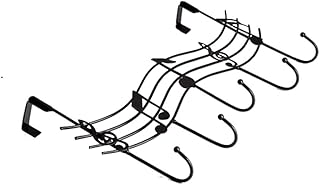 3 PCS Creative Over the Door 5 Hook Rack,hanging Your Clothes Coat Hat Belt (Black)