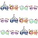 PROLOSO Birthday Party Glasses Photo Booth Props Plastic Costume Glasses Eyeglass Frames Party Supplies 12 Pack