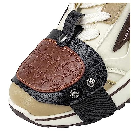 YHTIMIOX Motorcycle Boot Shift Protector 1Pcs Leather Shifter an-tiskid Riding Shoe Protective Pad Suitable for All Kinds of Boots Shoes Brown