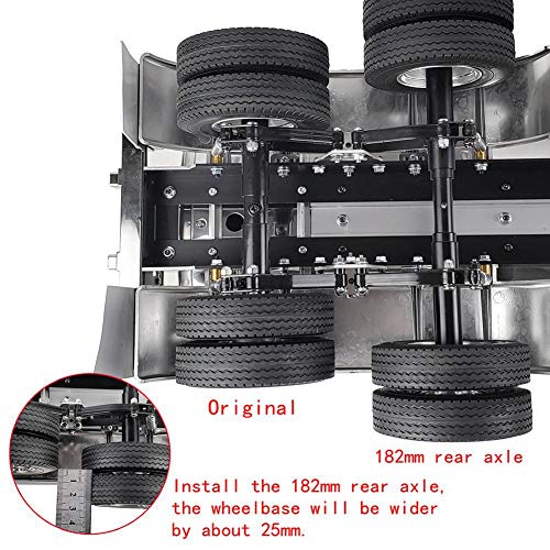 Unpowered Rear Axle 182Mm Metal Axle For 1:14 Tamiya Tractor Trailer Rc Crawler Car Accessories #TOP5