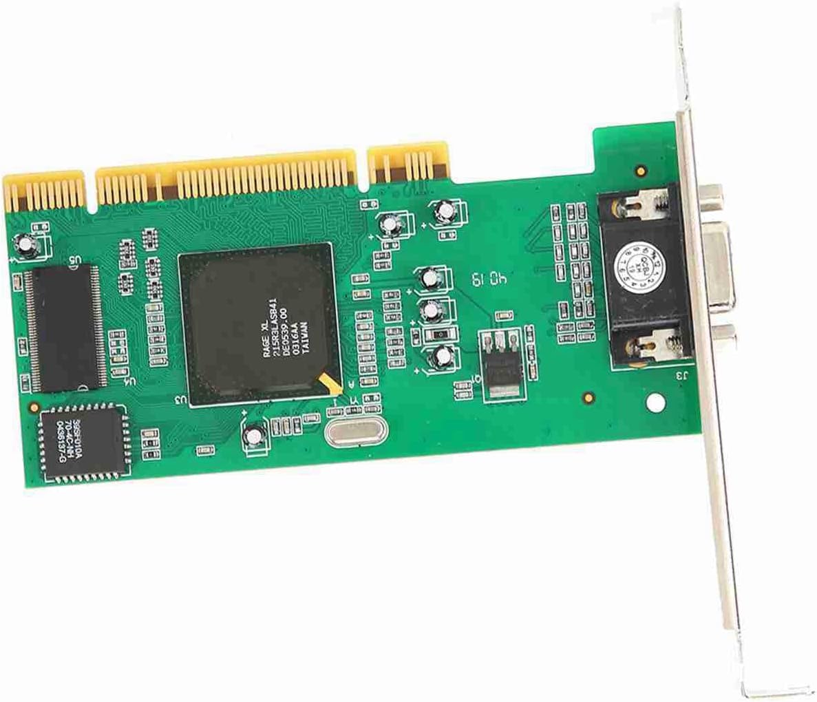 Hilitand Graphics Card, 8MB 32Bit VGA Video Card, PCI Low Graphics Card for Rage XL, Compatible with 64?bit PCI?X Slot