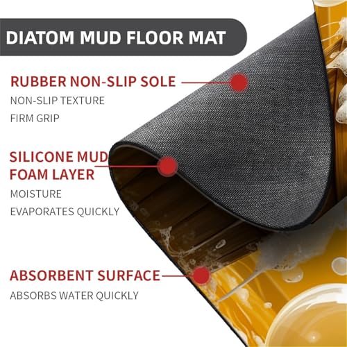 Tapis de bain en diatomite paon blanc absorbant et antidérapant