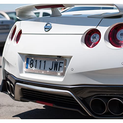 Yalok Bling Motorcycle License Plate Frame, Sparkly Rhinestone Stainless Steel License Plate Cover/Holder, Universal For Most Cars, Suvs With Screw Set, Car Accessories For Women (Yellow) #TOP6