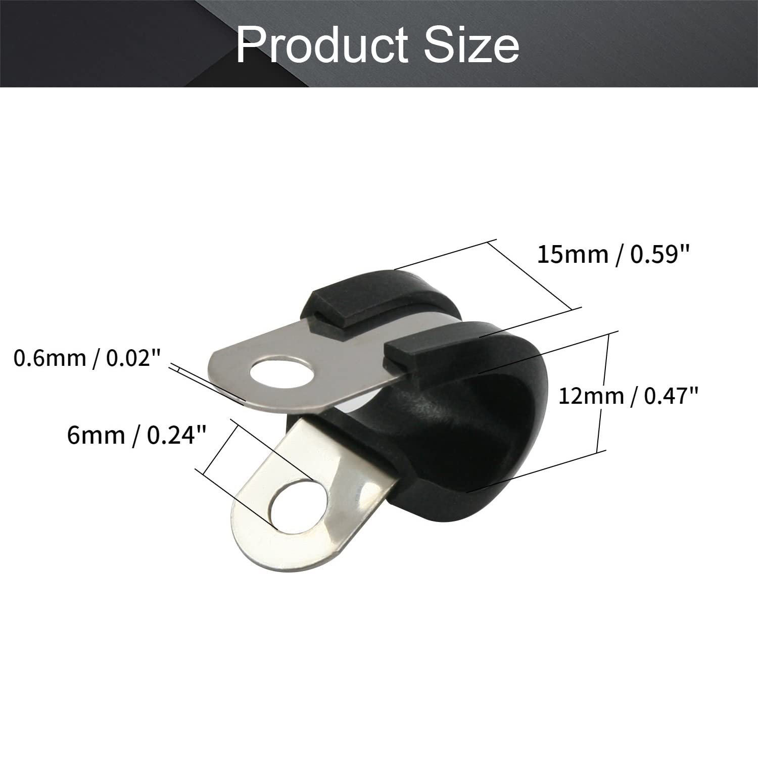 MroMax 10er Set Edelstahl-Kabelschellen, Gummiert Und Isoliert – Perfekt Für Kabel, Rohre Und Leitungen (22mm, Schwarz)
