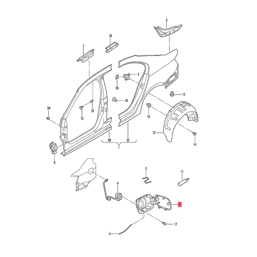 Tappo Carburante Auto Para VW Para Jetta Para GLI 6 Para MK6 2011-2014 Tapa De Solapa Puerta Llenado Tanque Combustible 5C6809857A 5C6809857B 5C6809857C 5C6809857D GRU