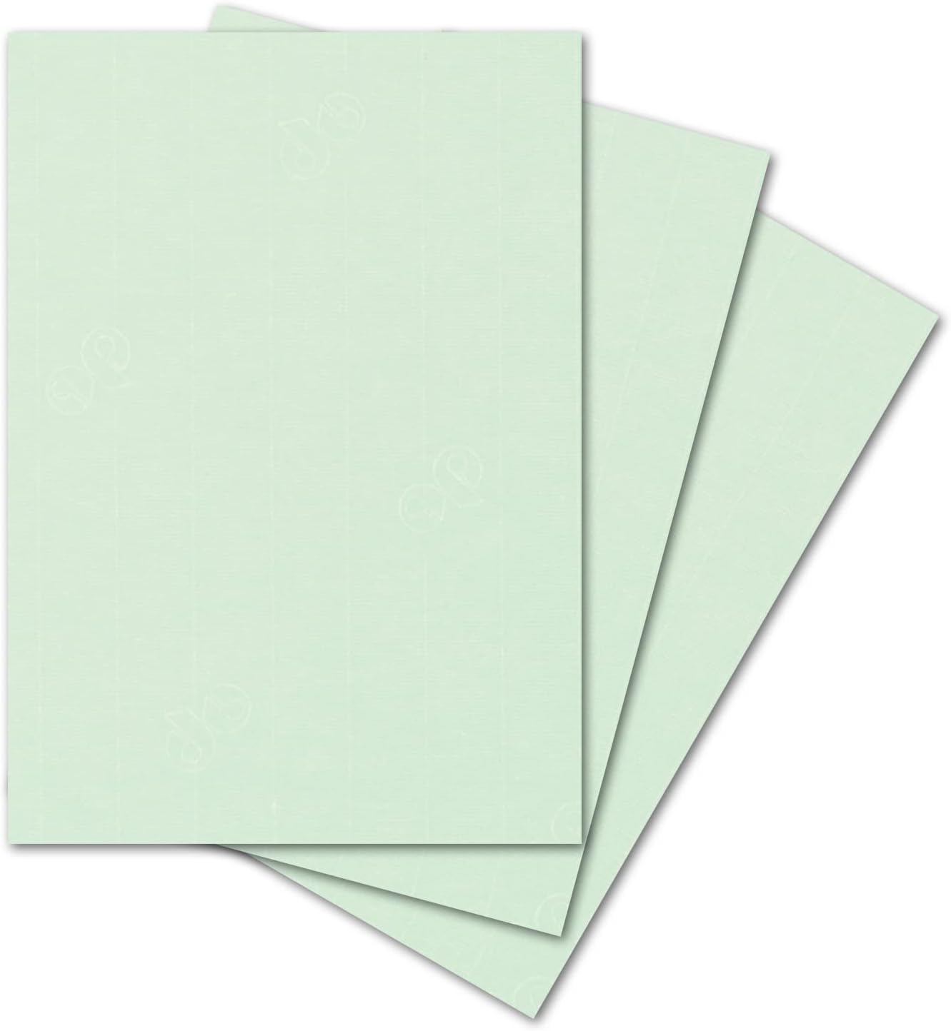 ARTOZ 50 x Letter Paper – Mint DIN A4 297 x 210 mm – Elegant Egoutteur Rib – Design Paper Certificate Paper