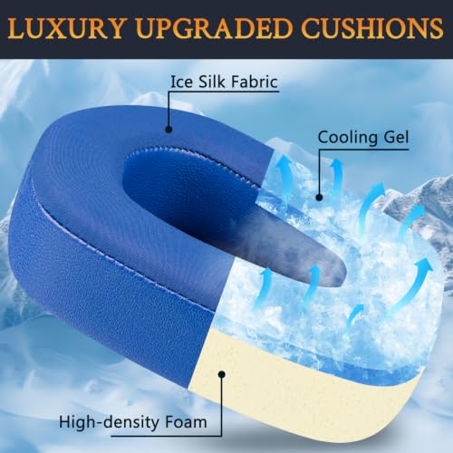 Image of SOULWIT Cooling Gel Earpads Replacement for Logitech G733 /G535 /G335 Lightspeed Wireless Gaming Headset, Ear Pads Cushions with Comfort Noise Isolation Foam - Blue