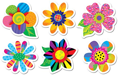 Creative Teaching Press 6-Inch Designer Cut-Outs, Poppin' Patterns Spring Flowers (5883)