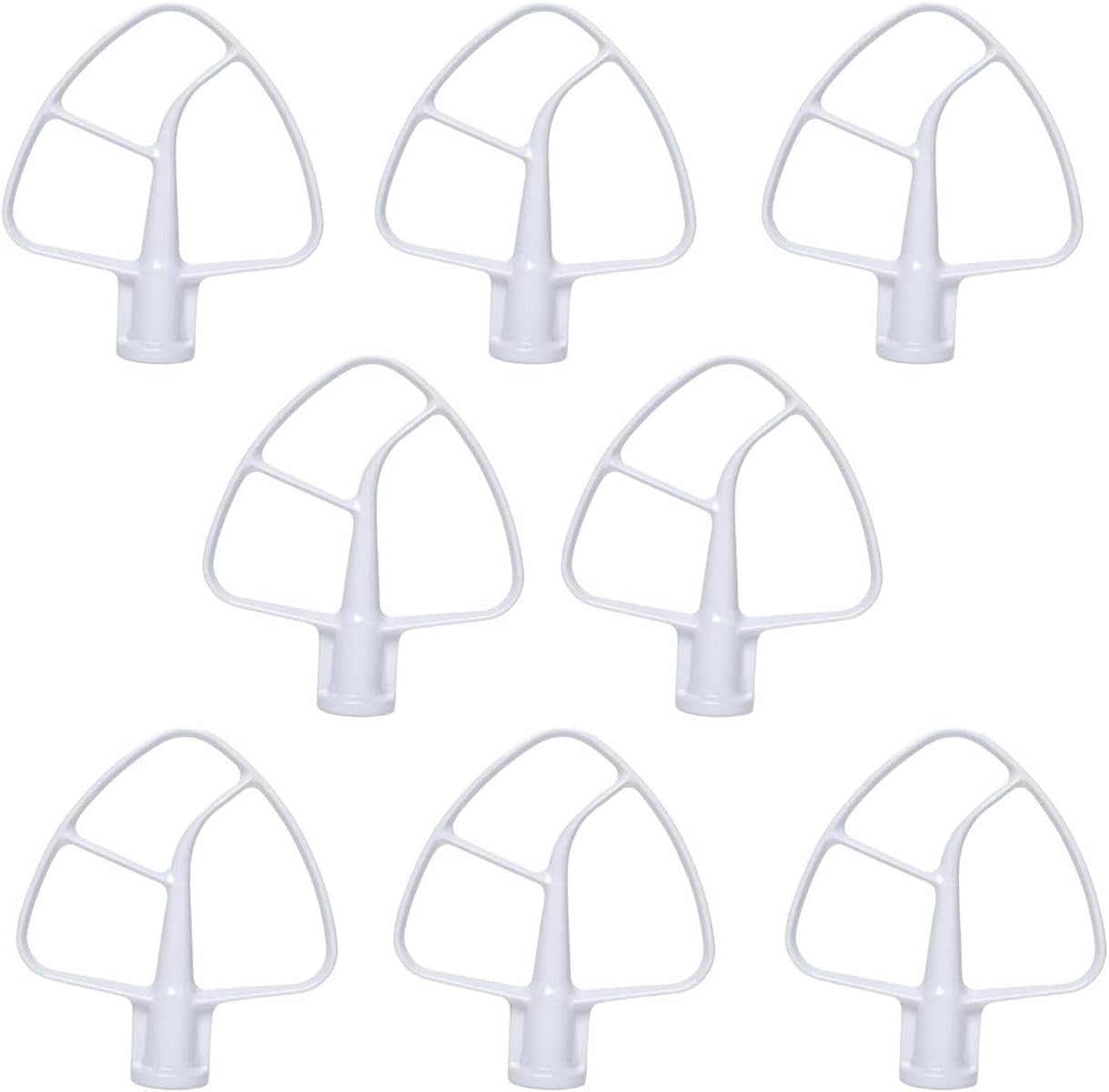 Replacement Part for Stand Mixer 5 QT Coated Flat Beater for, K5AB, SAW10807813 8-PACK Multi-Purpose Appliance Repair Replacement Part Performance Restoration Maintenance Component
