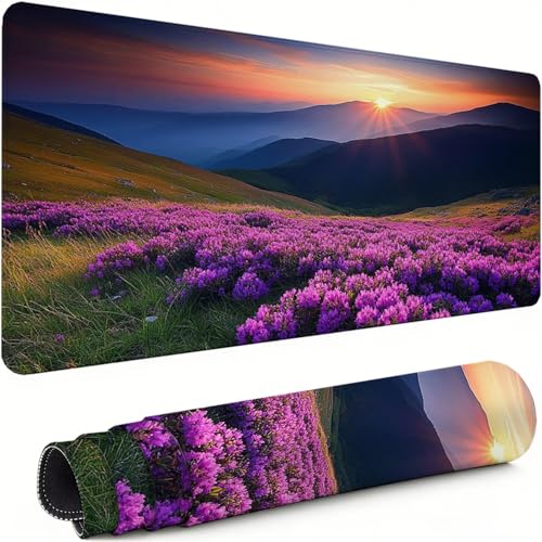 Tapis de souris XXL gaming grand format pour un bureau design au motif paysage naturel