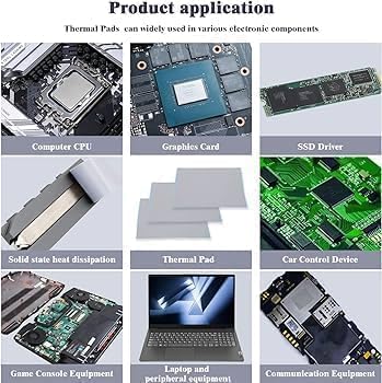 Image of TRUEBOND Thermal Pad Thermal Conductive Silicone Pads with 9.0 W /(m⋅K) Thermal Conductivity, Soft Safe Simple to Apply for SSD CPU GPU LED IC Chipset Cooling (PAck of 2) (Grey, 20X67X2 MM)