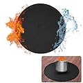 39'' Fire Pit Mat for Solo Stove Ranger, 3-Layer Fireproof Mat Round Under Grill Mat, Reusable Waterproof Pad for Grass Deck Patio Outdoor Wood Burning BBQ, Black
