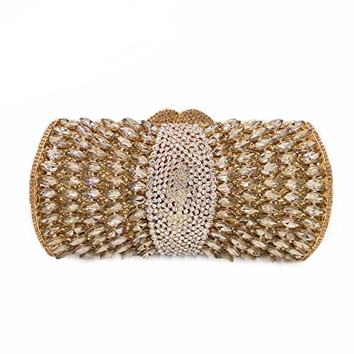 Image of Boutique De FGG Mini Sparkly Crystal Clutch Purse for Women,Evening Bags with Spikes,Wedding Party Rhinestone Clutch Handbag