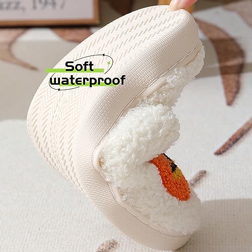 FAYUEKEY Spooky Pumpkin Slippers for Women Men House Memory Foam Fuzzy Halloween Ghost Holiday Bedroom Slippers3