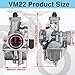 VM22 26m Carburetor with Air Filter Intake Compatible with Pipe Pit Dirt Bike Motorcycle 110cc 125cc 140cc Lifan YX Zongshen Pit Dirt Bike CRF70 XR50 KLX BBR Apollo Thumpstar Braaap Atomic DHZ SSR