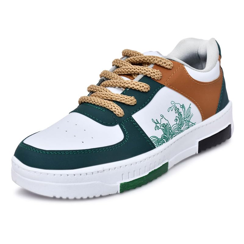 Image of BAERU Men's New Casual Shoes | Stylish & Comfortable Sneakers | Lightweight Synthetic Upper | Cushioned Insole | Ideal, Office, Travel & Casual Outings (P1)