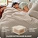 Bedsure 100% Cotton Muslin Blanket 8-Layer Queen, Breathable & Substantial Oeko TEX Gauze Bedding, PureWoven All-Season Moisture-Wicking Comfort, Softens After Wash, Linen Beige, 90