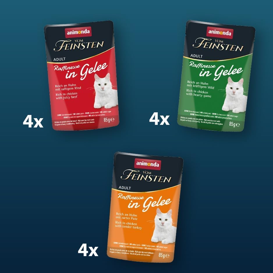 animonda Vom Feinsten Katzenfutter in Gelee Mix vom Land (12 x 85 g)