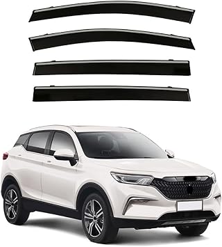 4 pcs/set Car Window Wind Deflector, Compatible with Elaris Leo 2021+,Car Side Door Stick-On Deflector Rain Deflector
