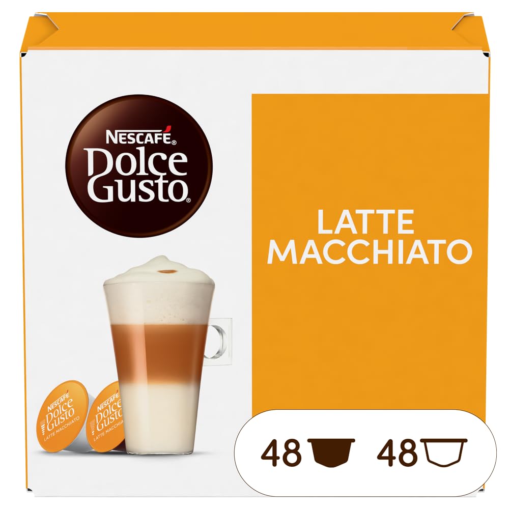 NESCAFÉ DOLCE GUSTO Latte Macchiato con Caffè, 6 Confezioni da 16 Capsule (96 Capsule Compatibili Nescafé Dolce Gusto)