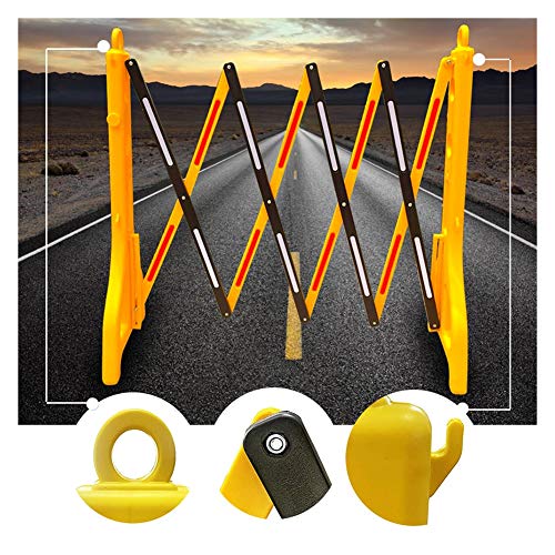 Barrière de circulation extensible plastique jaune pliable de 2.65 m