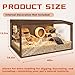 PROLEE Hamster Cage with Chewproof Wood Top, Guinea Pig Cages, Hamster Habitat with Clear Acrylic Sheets Solid Built, Small Animal Cage (Walnut, 40X19.5X19.5 inch)