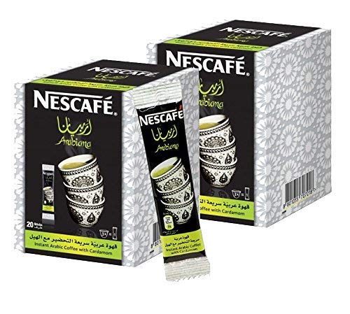 Arabiana Instant Arabic Coffee With Cardamom TWO BOXES 20 Sticks Per Box