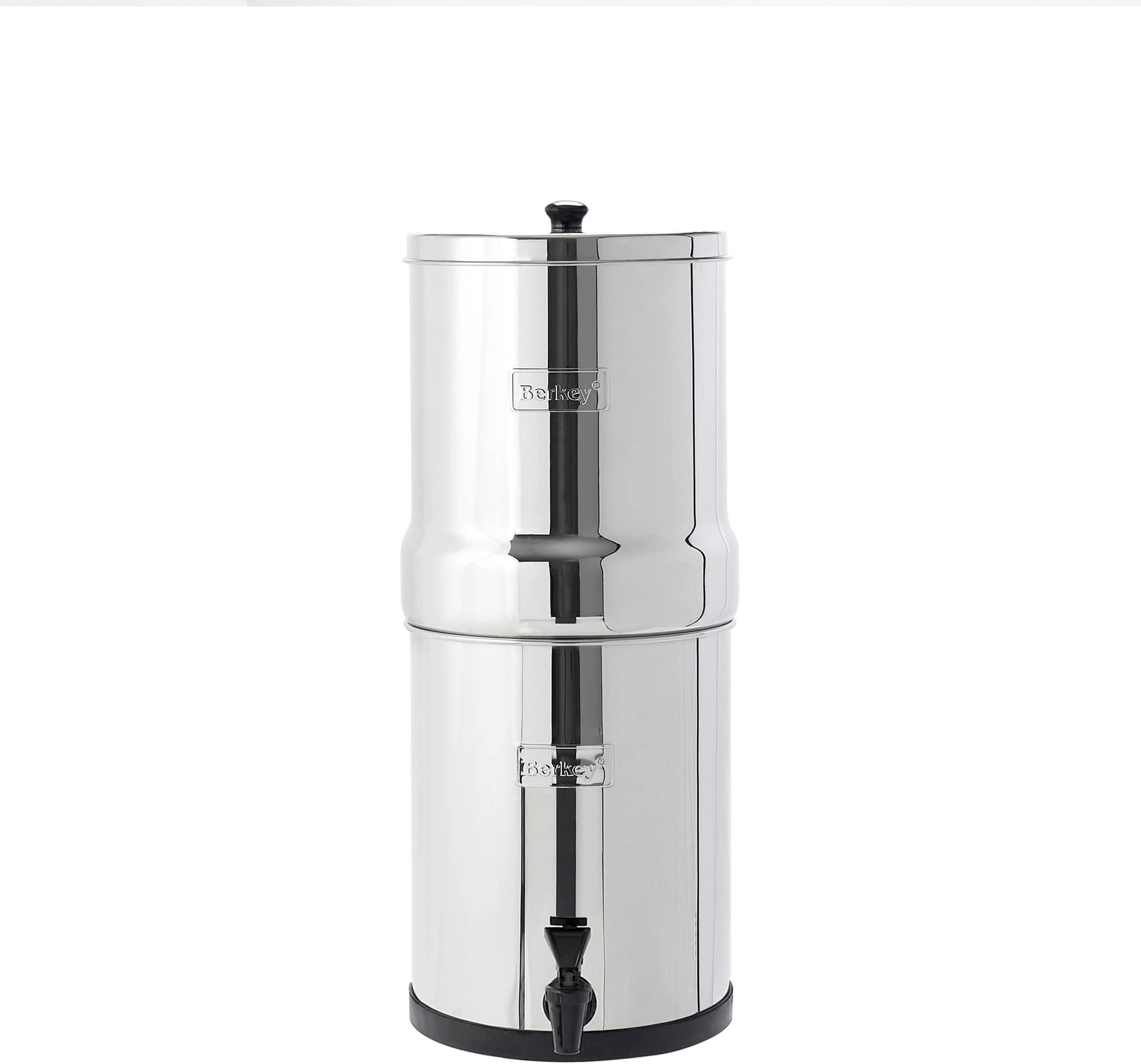 Travel Gravity-Fed Water Filter with 2 Black Elements–Enjoy Potable Water While Camping, RVing, Off-Grid, Emergencies, Every Day at Home